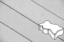 Плитка тротуарная Готика Profi, Зигзаг/Волна, светло-серый, частичный прокрас, с/ц, 225*112,5*80 мм