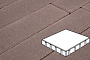 Плитка тротуарная Готика Profi, Квадрат, коричневый, частичный прокрас, с/ц, 400*400*60 мм