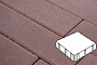 Плитка тротуарная Готика Profi, Квадрат, темно- коричневый, частичный прокрас, с/ц, 300*300*80 мм