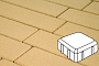 Плитка тротуарная Готика Profi, Старая площадь, желтый, частичный прокрас, б/ц, 160*160*60 мм