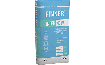 Шпатлевка гипсовая выравнивающая Dauer FINNER INTER 43 W, белая, 20 кг