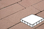 Плитка тротуарная Готика Profi, Квадрат, коричневый, частичный прокрас, б/ц, 400*400*80 мм