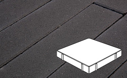 Плитка тротуарная Готика Profi, Квадрат, черный, частичный прокрас, с/ц, 500*500*80 мм