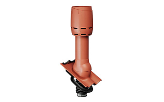 Комплект для устройства вентиляции сантехнического стояка BRAAS для волновой черепицы, D110 мм, вишня