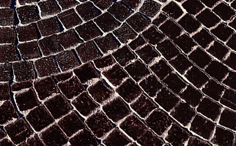 Клинкерная брусчатка мозаика Muhr №05, Eisenschmelz Schwarzbraun, 61*59*65 мм