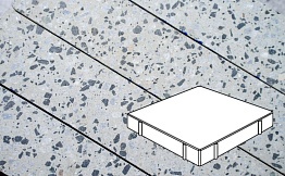 Плитка тротуарная Готика, Granite FINO, Квадрат, Грис Парга, 500*500*100 мм