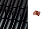 Керамическая черепица вальмовая Roben Bornholm черно-коричневый глазурь