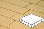 Плитка тротуарная Готика Profi, Квадрат, желтый, частичный прокрас, б/ц, 600*600*80 мм