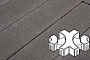 Плитка тротуарная Готика Profi, Эко-фантазия, темно-серый, частичный прокрас, с/ц, 300*300*80 мм