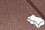 Плитка тротуарная Готика Profi, Зигзаг/Волна, оранжевый, частичный прокрас, с/ц, 225*112,5*80 мм