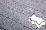 Плитка тротуарная Готика, City Granite FINERRO, Зигзаг/Волна, Галенит, 225*112,5*60 мм