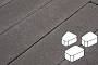 Плитка тротуарная Готика Profi Веер, темно-серый, частичный прокрас, с/ц, толщина 60 мм, комплект 3 шт
