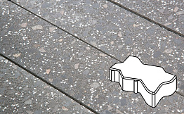 Плитка тротуарная Готика, City Granite FINO, Зигзаг/Волна, Ильменит, 225*112,5*60 мм