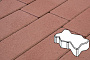 Плитка тротуарная Готика Profi, Зигзаг/Волна, красный, частичный прокрас, б/ц, 225*112,5*80 мм