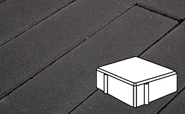 Плитка тротуарная Готика Profi, Квадрат, черный, частичный прокрас, с/ц, 100*100*80 мм