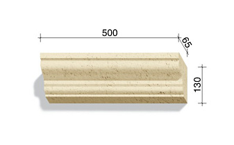 Элемент для наличников и карнизов White Hills Тиволи 720-10, 500*65*130 мм