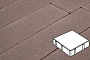 Плитка тротуарная Готика Profi, Квадрат, коричневый, частичный прокрас, с/ц, 150*150*80 мм