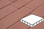 Плитка тротуарная Готика Profi, Квадрат, красный, частичный прокрас, б/ц, 400*400*100 мм