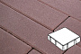 Плитка тротуарная Готика Profi, Квадрат, темно- коричневый, частичный прокрас, с/ц, 150*150*80 мм