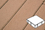 Плитка тротуарная Готика Profi, Квадрат, оранжевый, частичный прокрас, б/ц, 150*150*60 мм