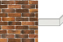 Декоративный кирпич White Hills Лондон брик угловой элемент цвет 303-75