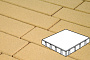 Плитка тротуарная Готика Profi, Квадрат, желтый, частичный прокрас, б/ц, 400*400*60 мм