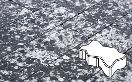 Плитка тротуарная Готика, City Granite FINO, Зигзаг/Волна, Диорит, 225*112,5*60 мм