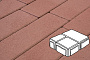 Плитка тротуарная Готика Profi, Старый Город, красный, частичный прокрас, б/ц, толщина 60 мм, комплект 3 шт