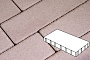 Плитка тротуарная Готика Profi, Плита без фаски, кофейный, частичный прокрас, б/ц, 600*200*100 мм