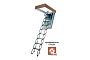 Металлическая лестница FAKRO LSF, высота 3000 мм, размер люка 500*700 мм