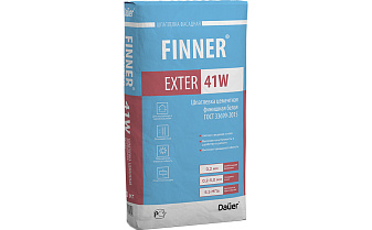Шпатлевка цементная финишная Dauer FINNER EXTER 41 W, белая, 20 кг
