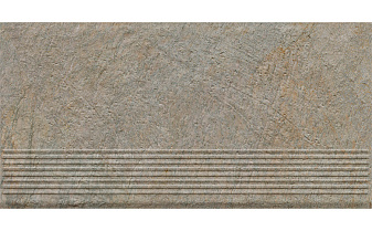 Клинкерная ступень с насечками Paradyz Eremite Taupe, 600*300*8,5 мм