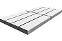 Плитка тротуарная SteinRus Гранада Б.7.П.8 гладкая, белый, 600*200*80 мм
