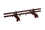 Снегозадержатель трубчатый Borge для профнастила H-60, H-75 оцинкованный RAL 3005, 1,5 м
