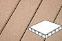 Плитка тротуарная Готика Profi, Квадрат, палевый, частичный прокрас, б/ц, 400*400*100 мм