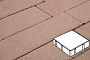 Плитка тротуарная Готика Profi, Квадрат, коричневый, частичный прокрас, б/ц, 200*200*80 мм