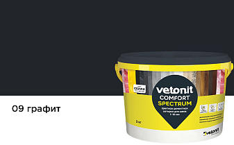 Затирка для швов vetonit comfort spectrum, 09 графит, 2 кг