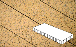 Плитка тротуарная Готика, Granite FINO, Плита, Жельтау, 800*400*80 мм