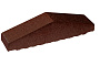 Клинкерный заборный элемент полнотелый King Klinker 02 Brown-glazed, 310/250*65*78 мм
