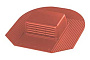 Кровельный вентиль Vilpe HUOPA - KTV / HARJA красный, 351*266 мм