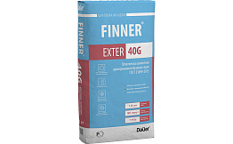 Шпатлевка цементная армированная базовая Dauer FINNER EXTER 40 G, серая, 25 кг