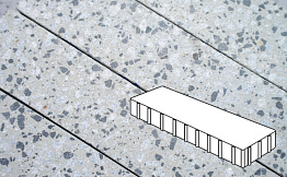 Плитка тротуарная Готика, Granite FINERRO, Плита, Грис Парга, 500*125*100 мм