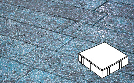 Плита тротуарная Готика Granite FINERRO, квадрат, Азул Бахия 200*200*80 мм