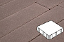 Плитка тротуарная Готика Profi, Квадрат, коричневый, частичный прокрас, с/ц, 300*300*60 мм