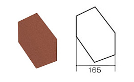 Заглушка треугольного конька Gerard Burgundy, 165 мм