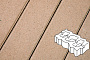 Плитка тротуарная Готика Profi, Газонная решетка, палевый, частичный прокрас, б/ц, 450*225*80 мм