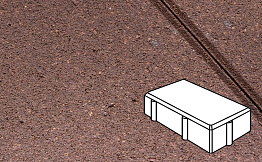Плитка тротуарная Готика Profi, Брусчатка, оранжевый, частичный прокрас, с/ц, 200*100*100 мм