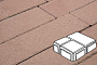 Плитка тротуарная Готика Profi, Старый Город, коричневый, частичный прокрас, б/ц, толщина 80 мм, комплект 3 шт