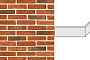 Декоративный кирпич White Hills Йорк Брик угловой элемент цвет 335-75