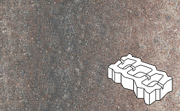 Плитка тротуарная Готика Natur, Газонная решетка, Юпитер, 450*225*80 мм